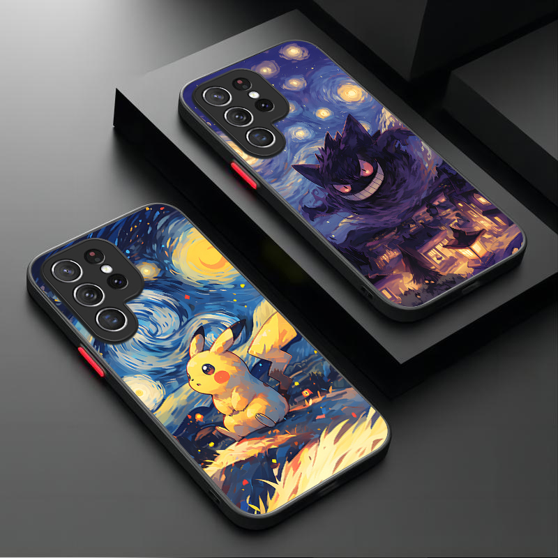 Phone Cases Galaxy S25 - Pokemon Gengar Pikachu Case For Samsung