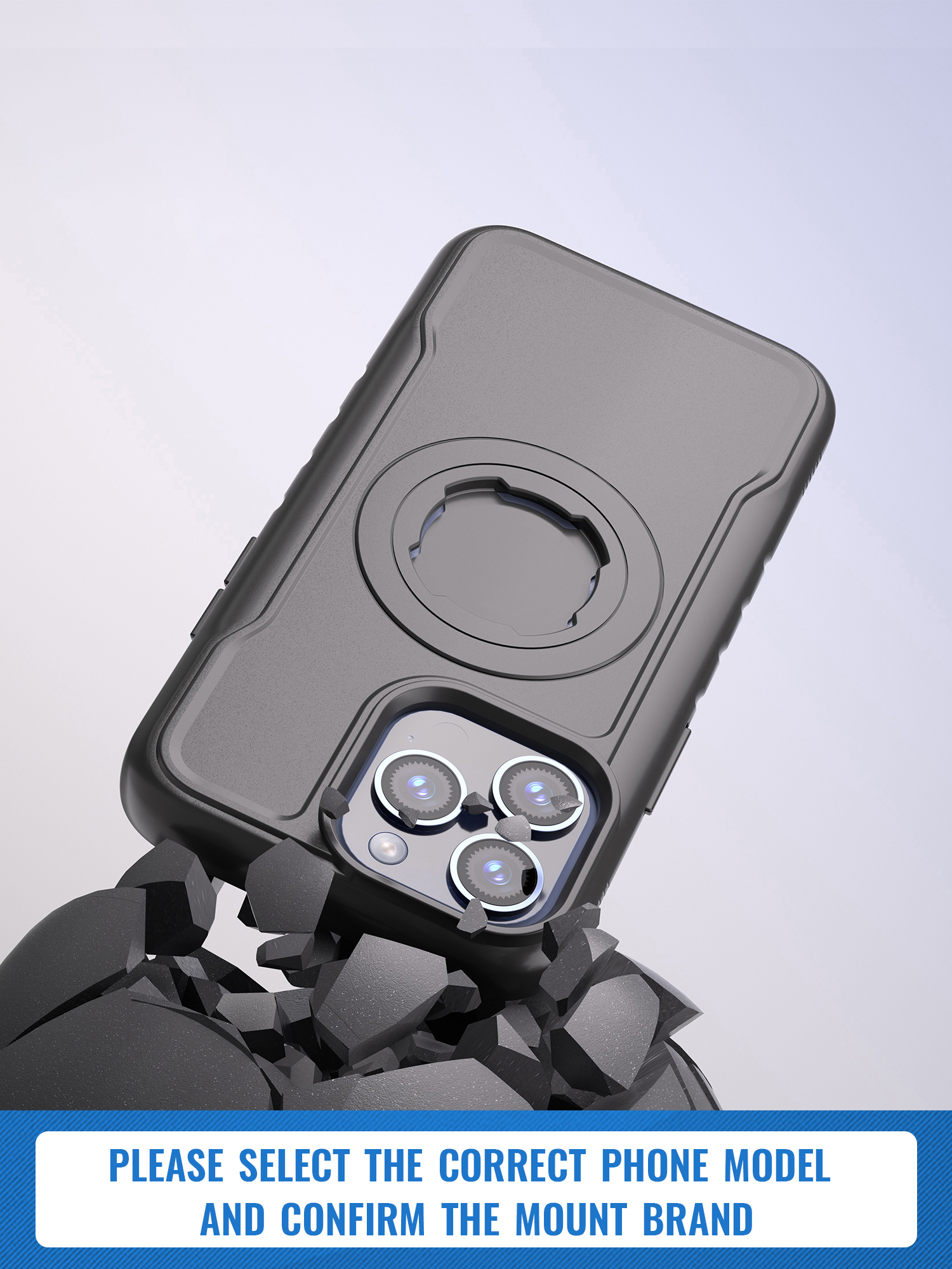 Phone Cases Quad Lock - Quad-style Motocycle/Bike Magnetic Shockproof Case For