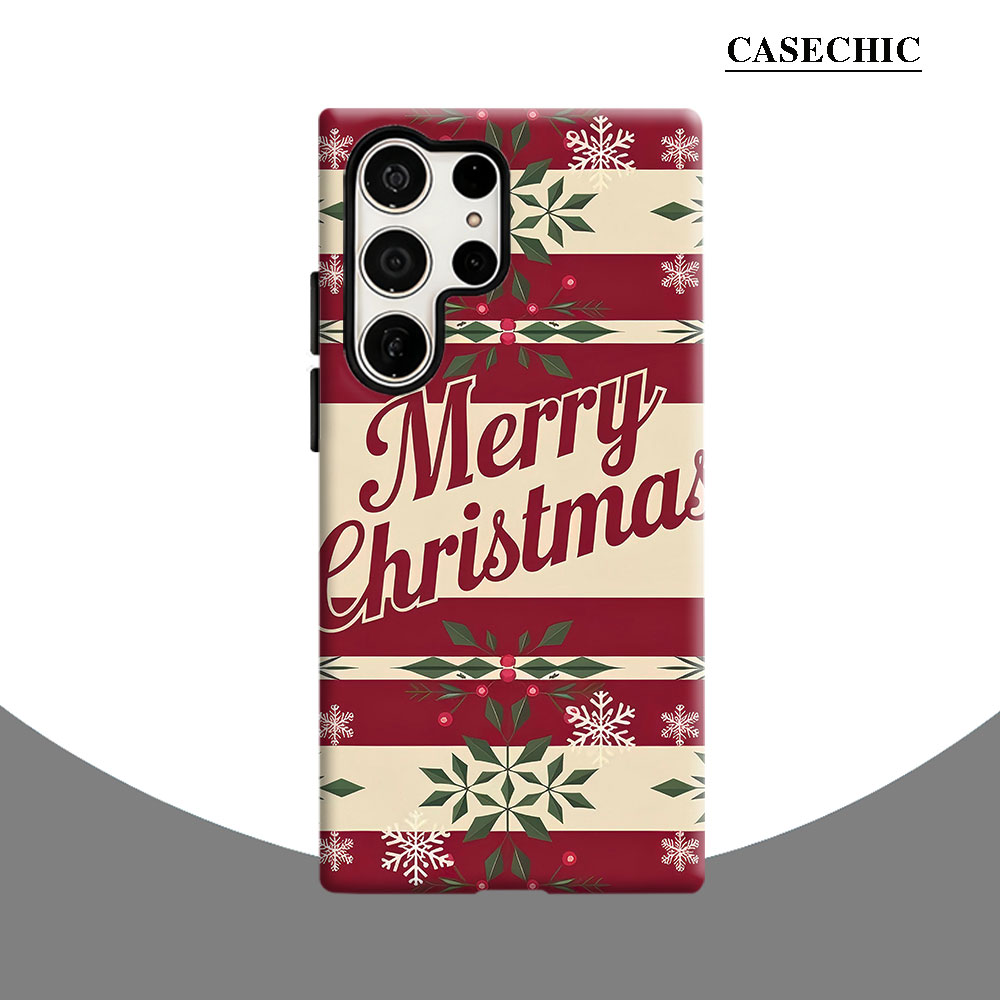 Phone Cases Galaxy S25 - Christmas Greeting Card Phone Case for