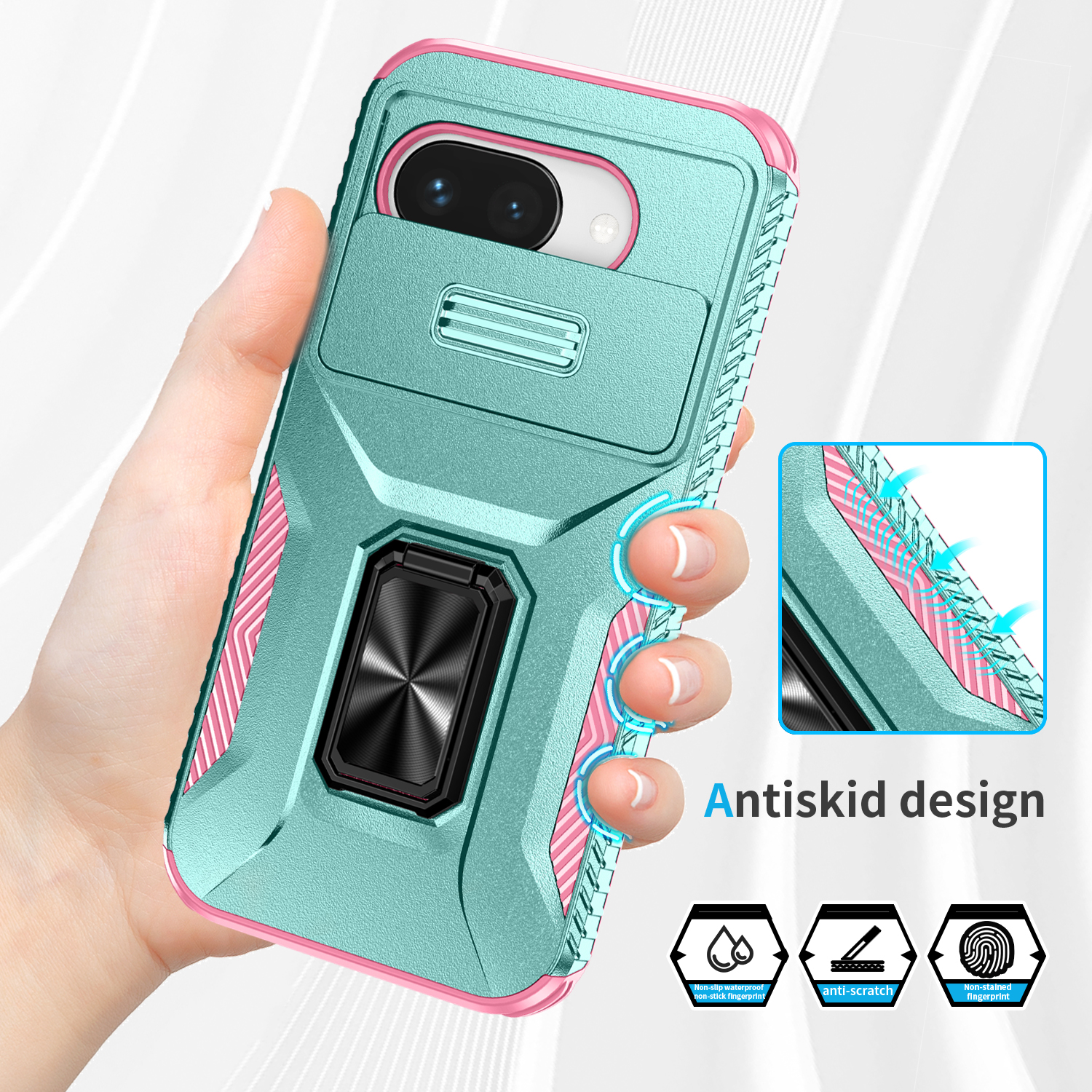 Phone Cases Google Pixel 9 - Slide Lens Protector Phone Case for