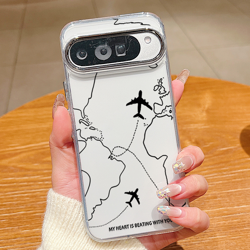 Airplane Line Pattern TPU Phon - Phone Cases Google Pixel 9 评论和价格