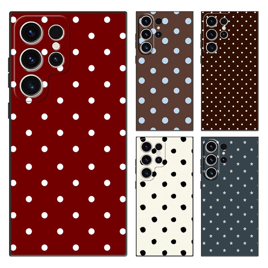 Retro Polka Dots Funda Phone C - Phone Cases Galaxy S25 评论和价格