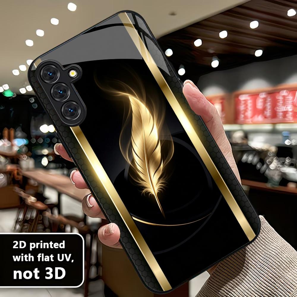 Shiny Golden Feather phone cas - Phone Cases Quad Lock 评论和价格