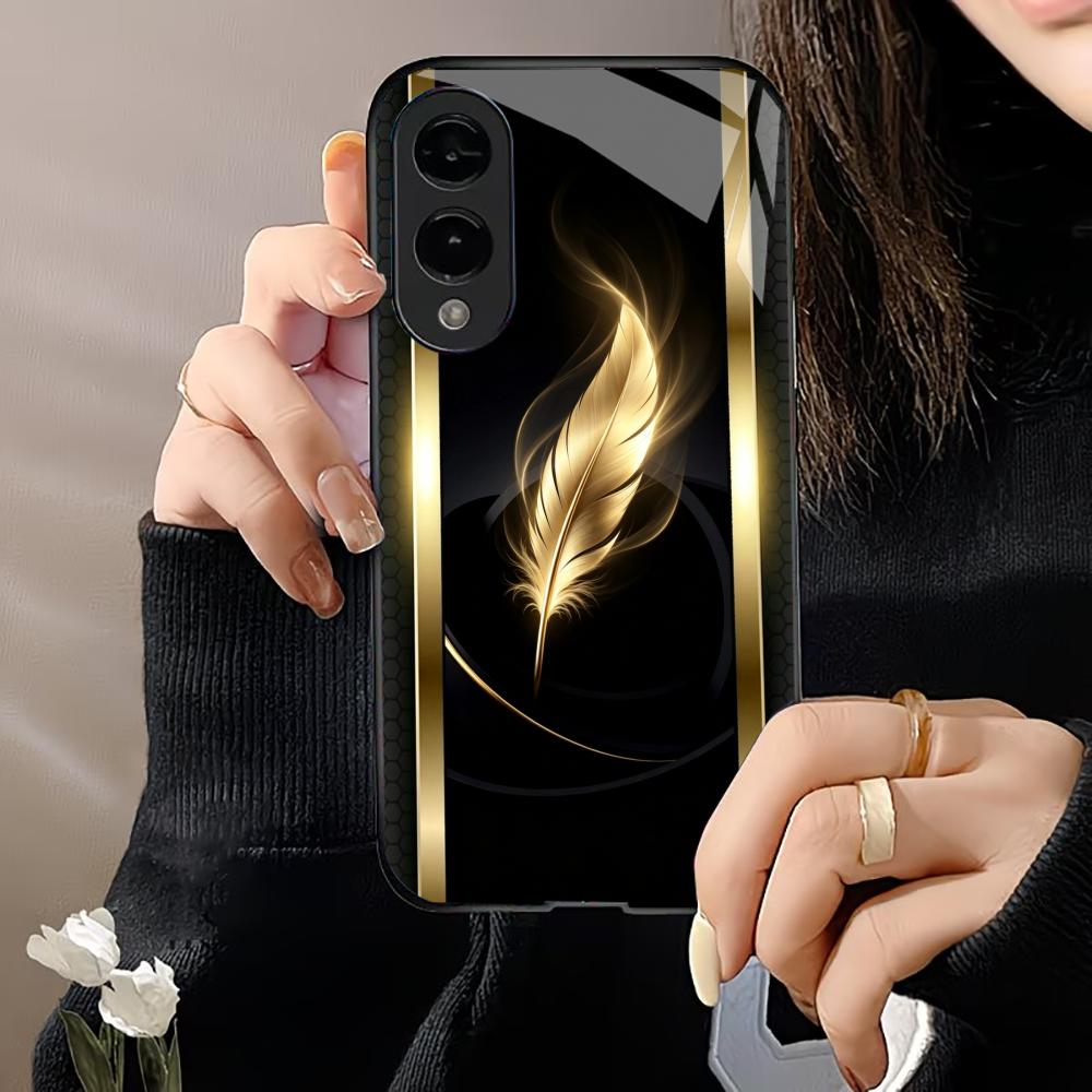 Shiny Golden Feather phone cas - Phone Cases Quad Lock 评论和价格