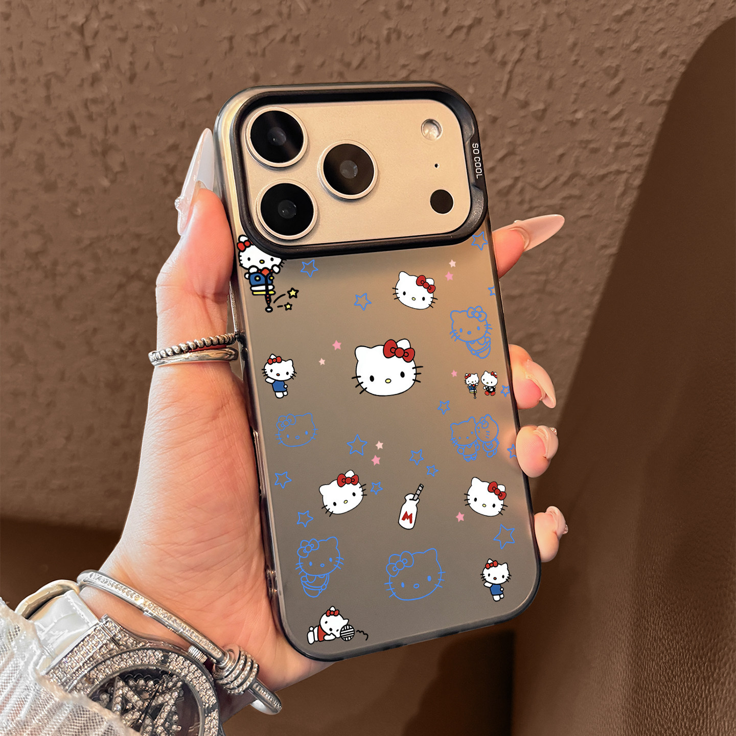 Cute Blue Hello Kitty Pattern  - Phone Cases Rugged 评论和价格