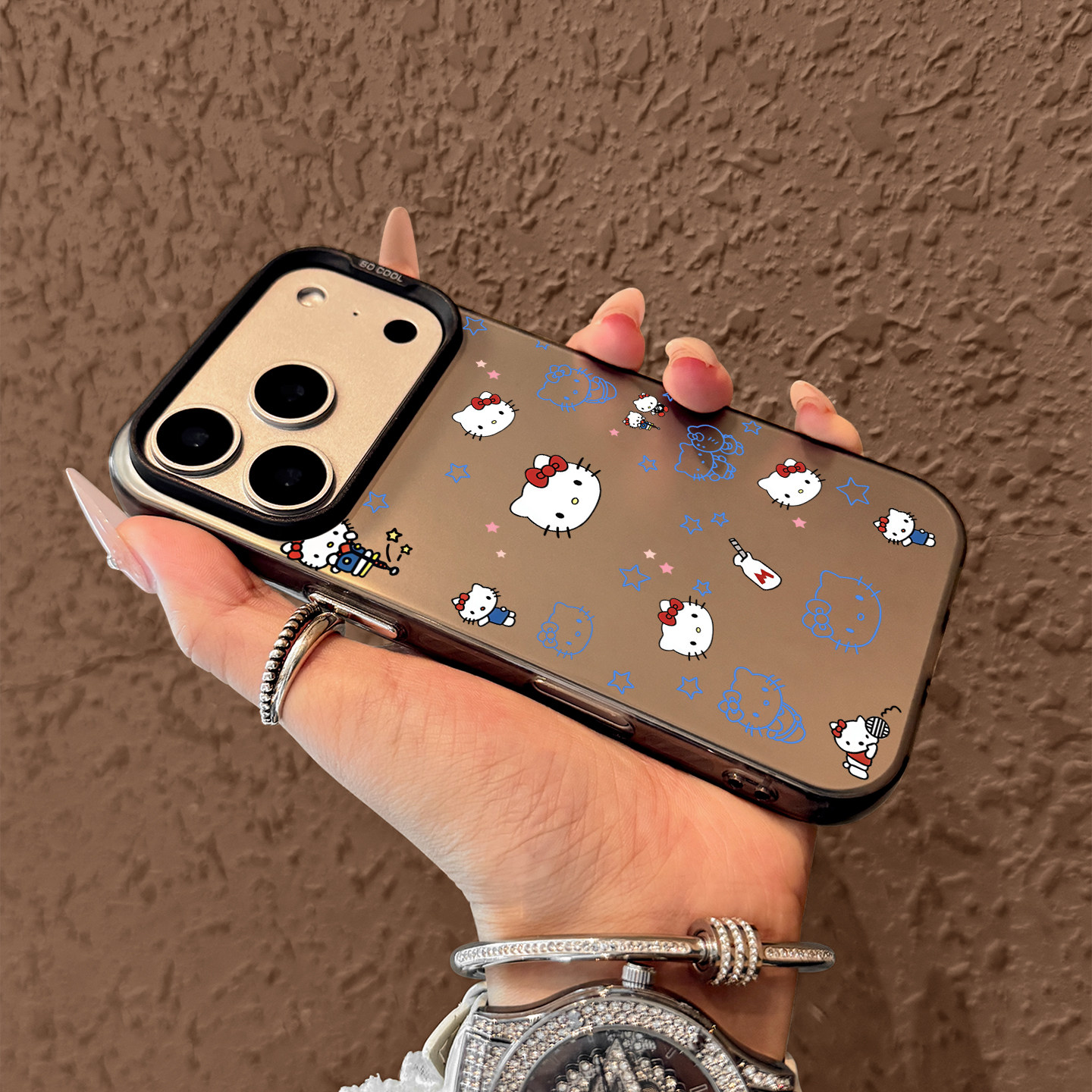 Cute Blue Hello Kitty Pattern  - Phone Cases Rugged 评论和价格