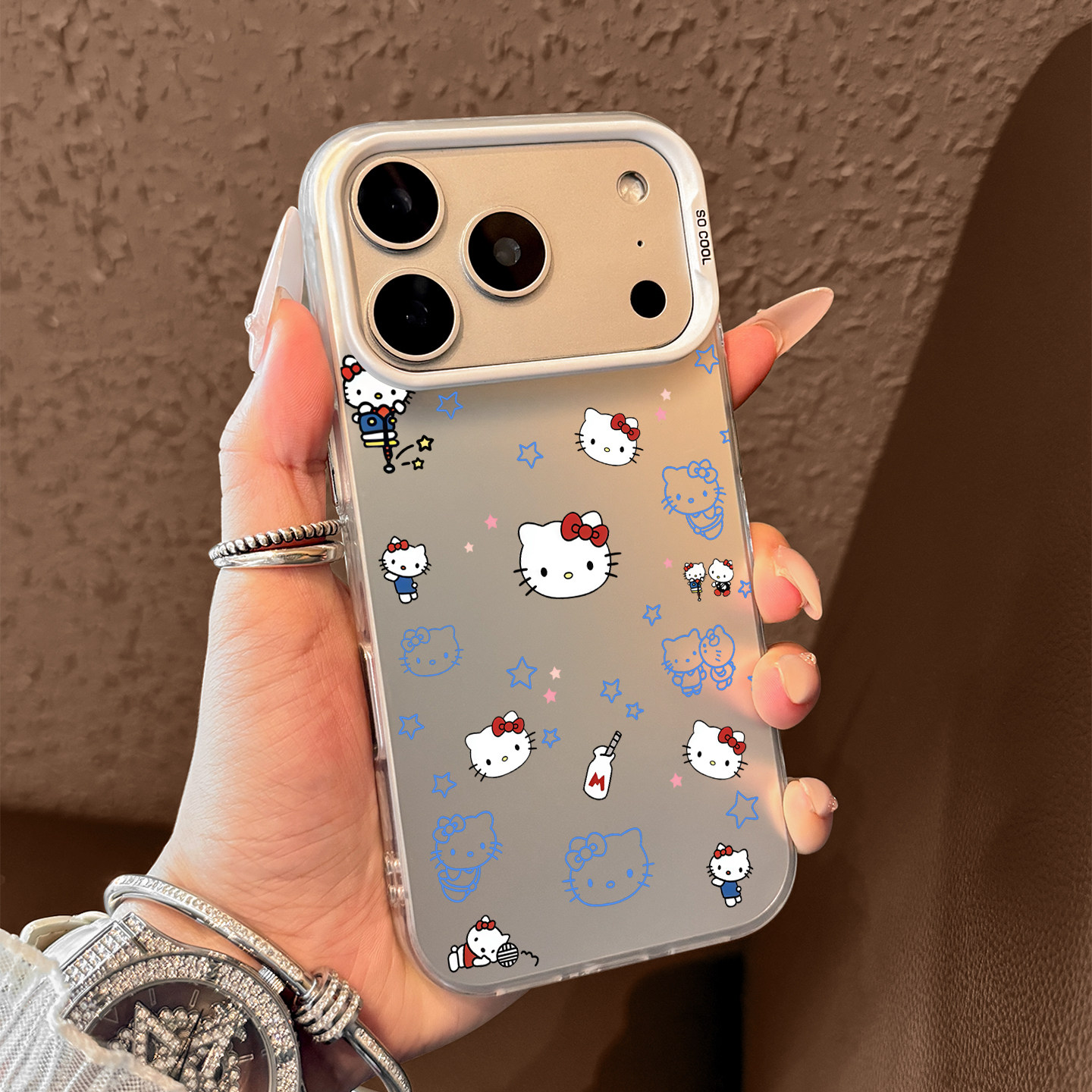 Cute Blue Hello Kitty Pattern  - Phone Cases Rugged 评论和价格