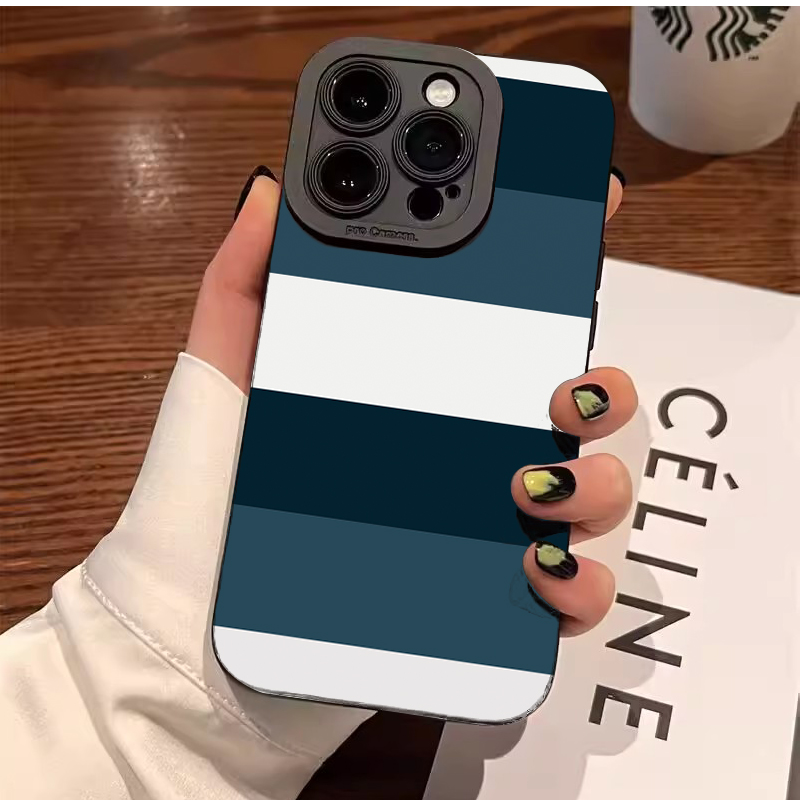 Blue White Striped Pattern Pho - Phone Cases Galaxy S25 评论和价格