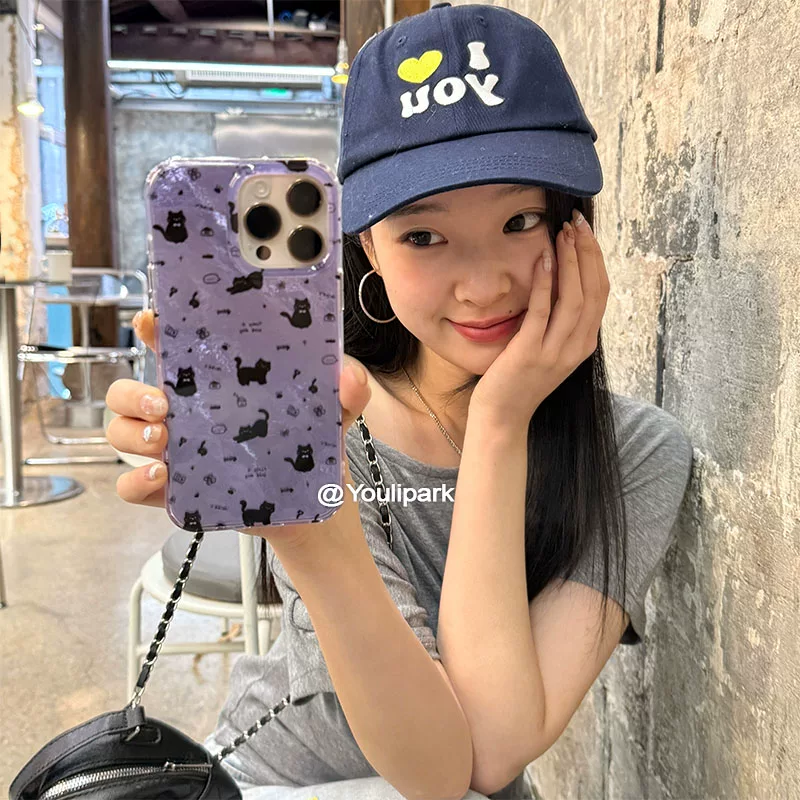 Ins Cute Girl Flower Purple Fu - Phone Cases For Girls 评论和价格