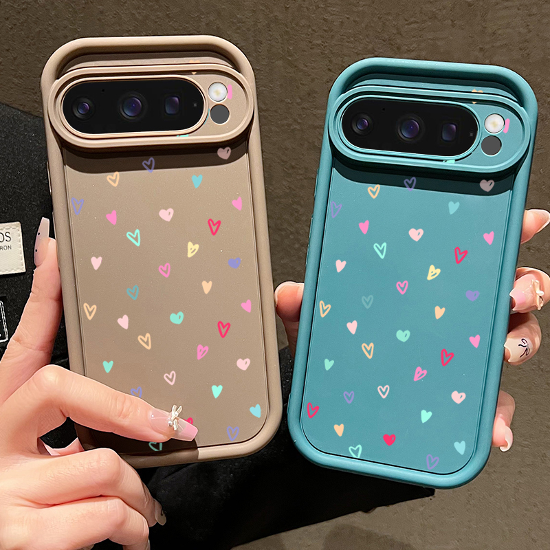 Colorful Little Hearts Soft Ca - Phone Cases Google Pixel 9 评论和价格
