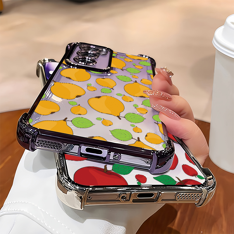 Apples Fruits Pattern Phone Ca - Luxury Plating Case 评论和价格