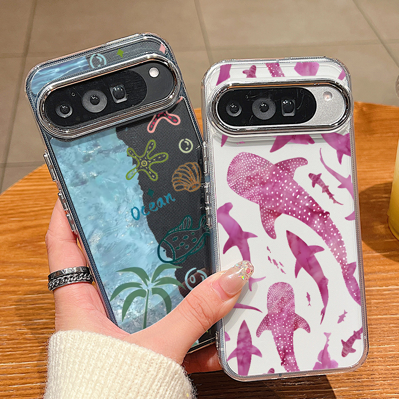 Ocean Shell Shark Patterned Ph - Phone Cases Google Pixel 9 评论和价格