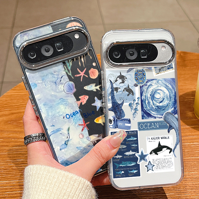 Ocean Shell Shark Patterned Ph - Phone Cases Google Pixel 9 评论和价格