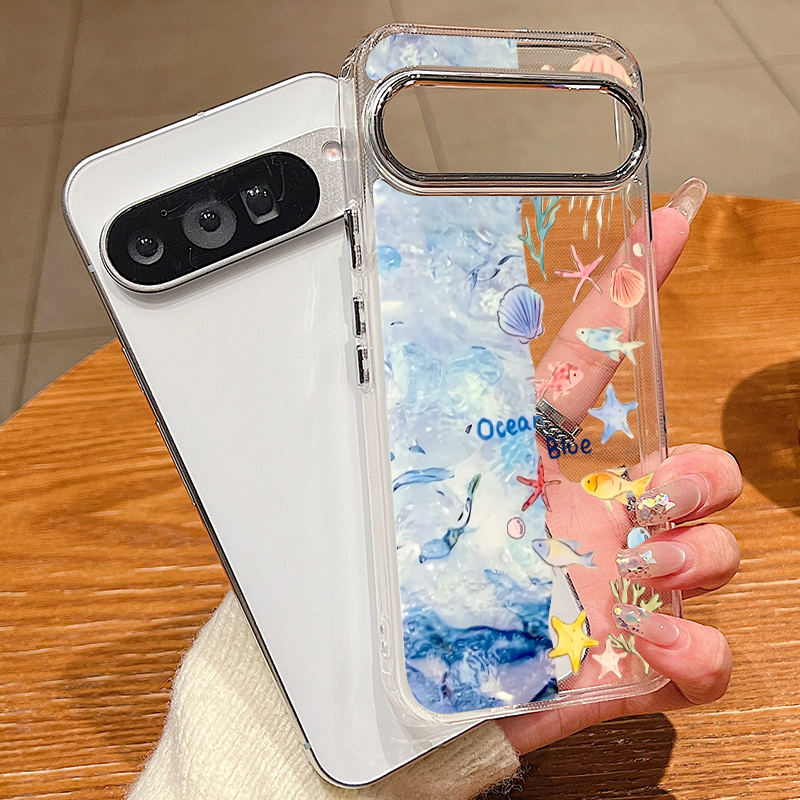 Ocean Shell Shark Patterned Ph - Phone Cases Google Pixel 9 评论和价格