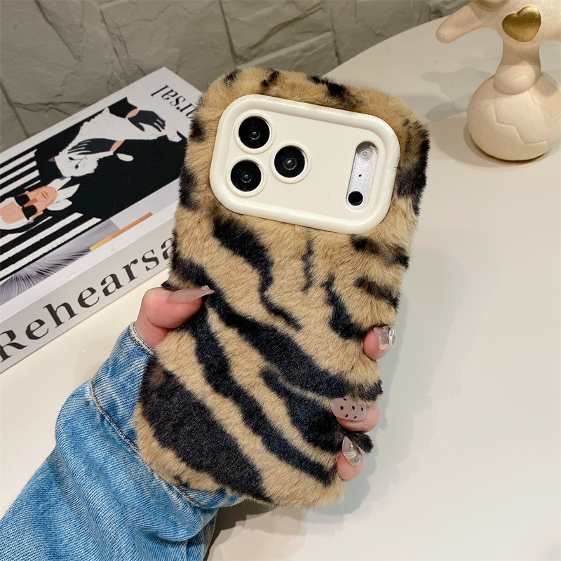 Luxury Zebra Pattern Fluffy Pl - Phone Cases Iphone 15 评论和价格