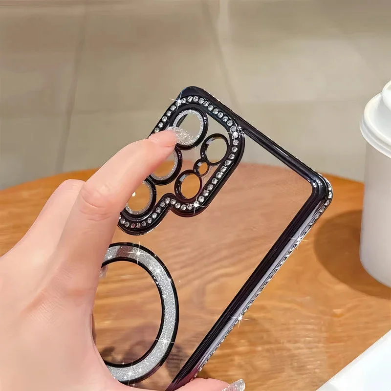 Luxury Glitter Rhinestone Magn - Luxury Plating Case 评论和价格