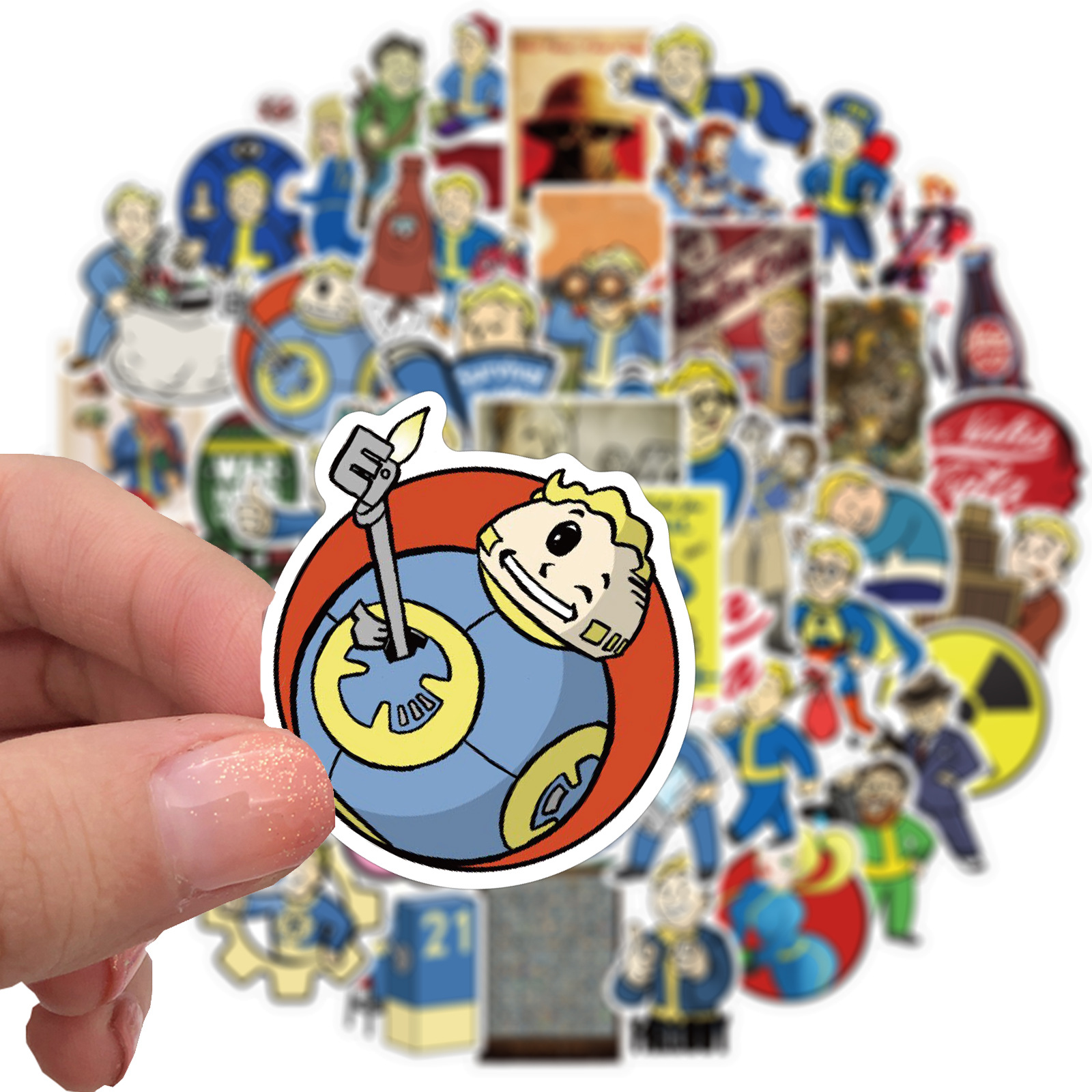 50Pcs Cartoon Game Radiation B - Phone Cases For Boys 评论和价格