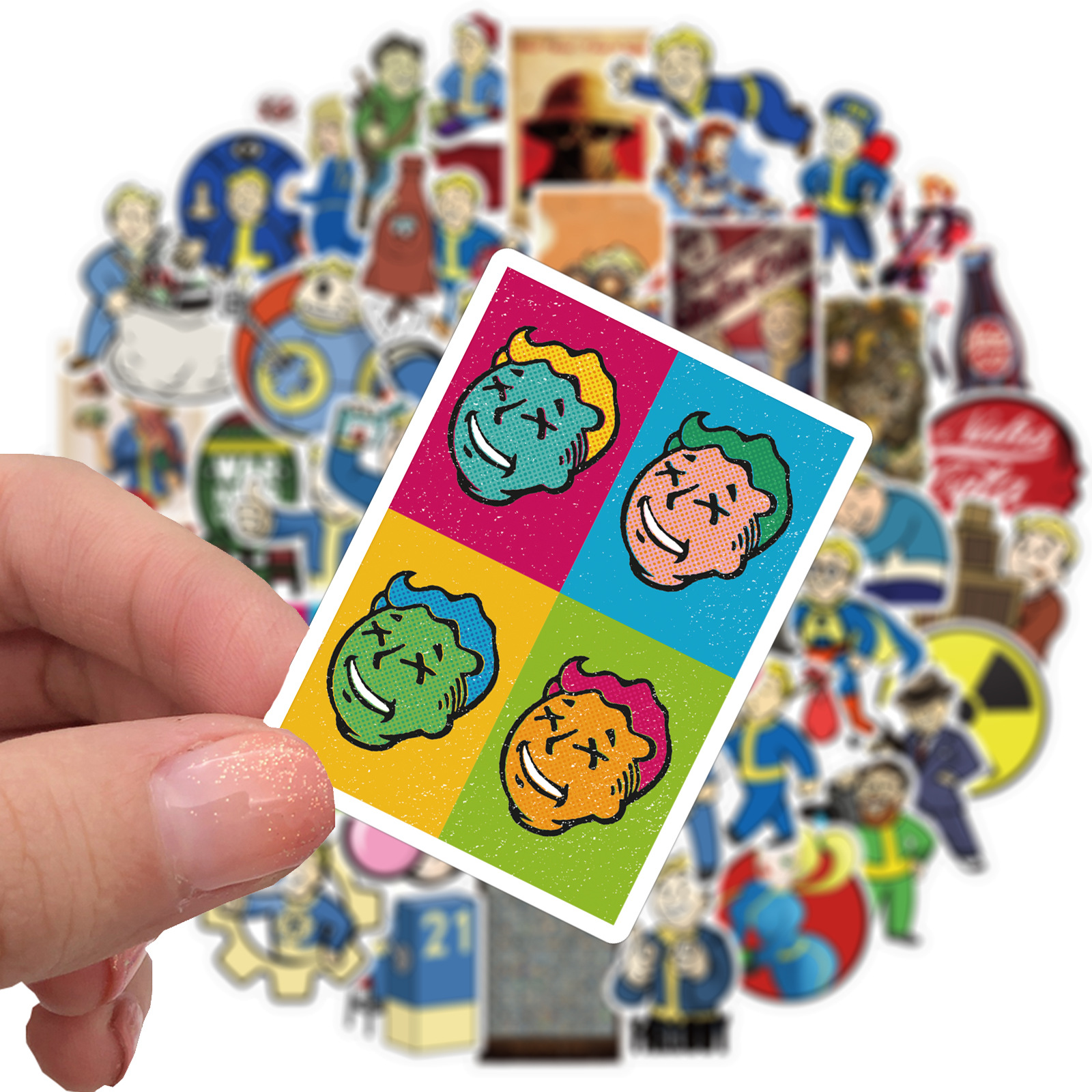 50Pcs Cartoon Game Radiation B - Phone Cases For Boys 评论和价格