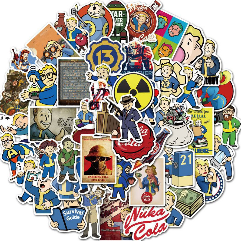 50Pcs Cartoon Game Radiation B - Phone Cases For Boys 评论和价格
