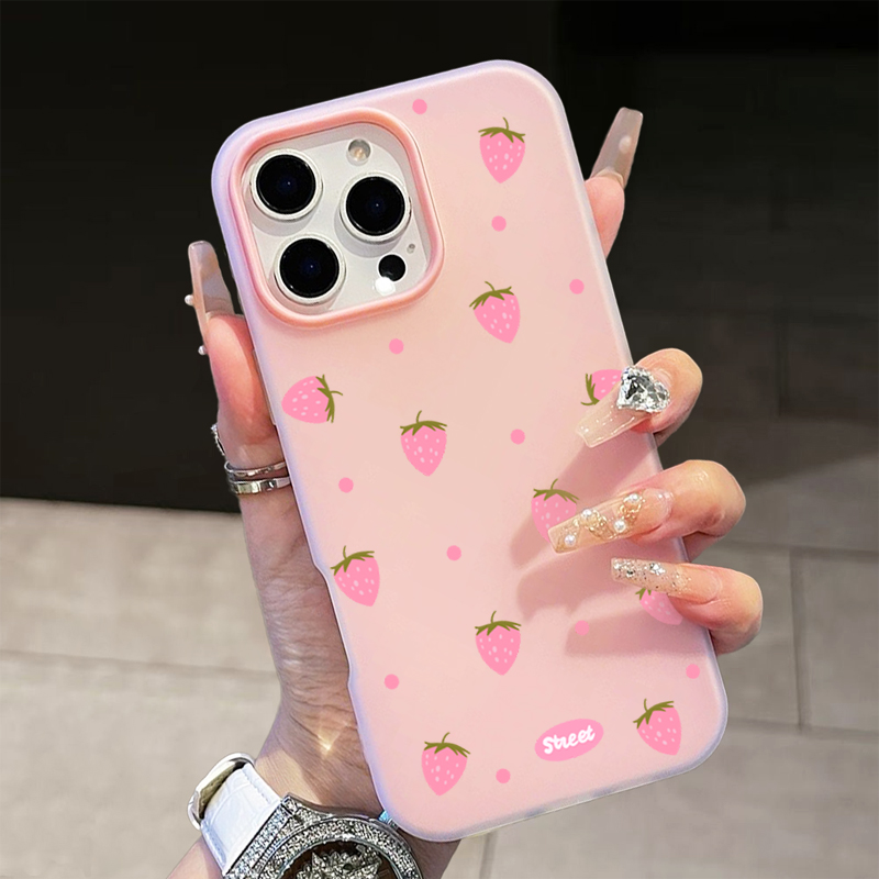 Sweet Pink Strawberry Pattern  - Phone Cases Iphone 15 评论和价格