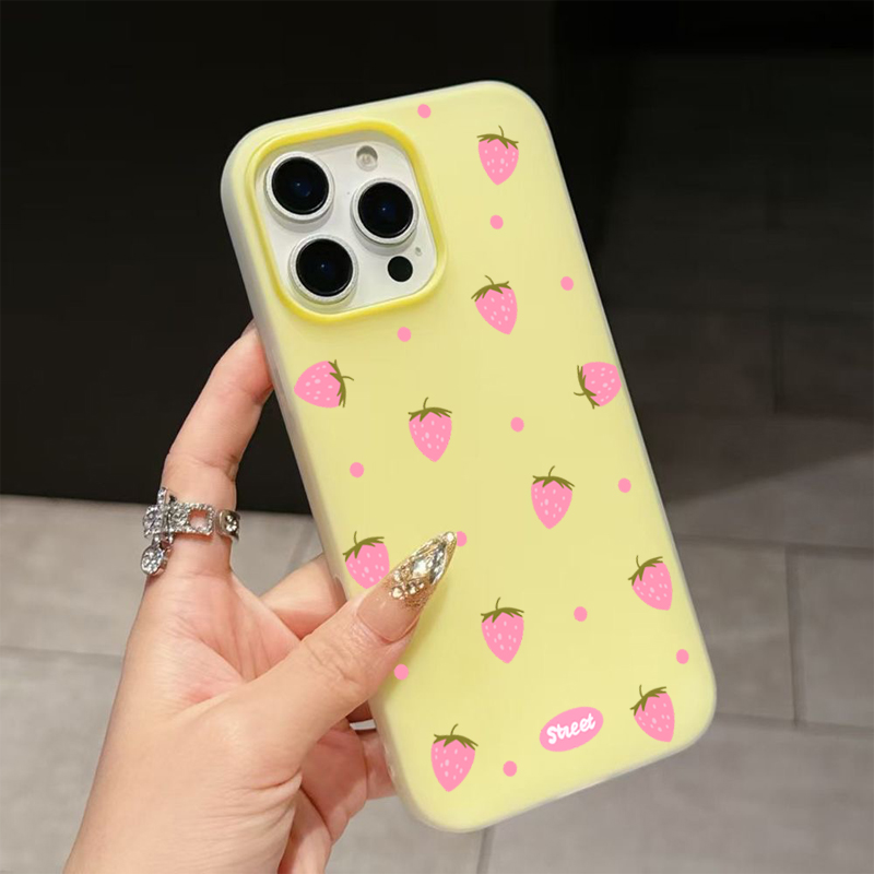 Sweet Pink Strawberry Pattern  - Phone Cases Iphone 15 评论和价格