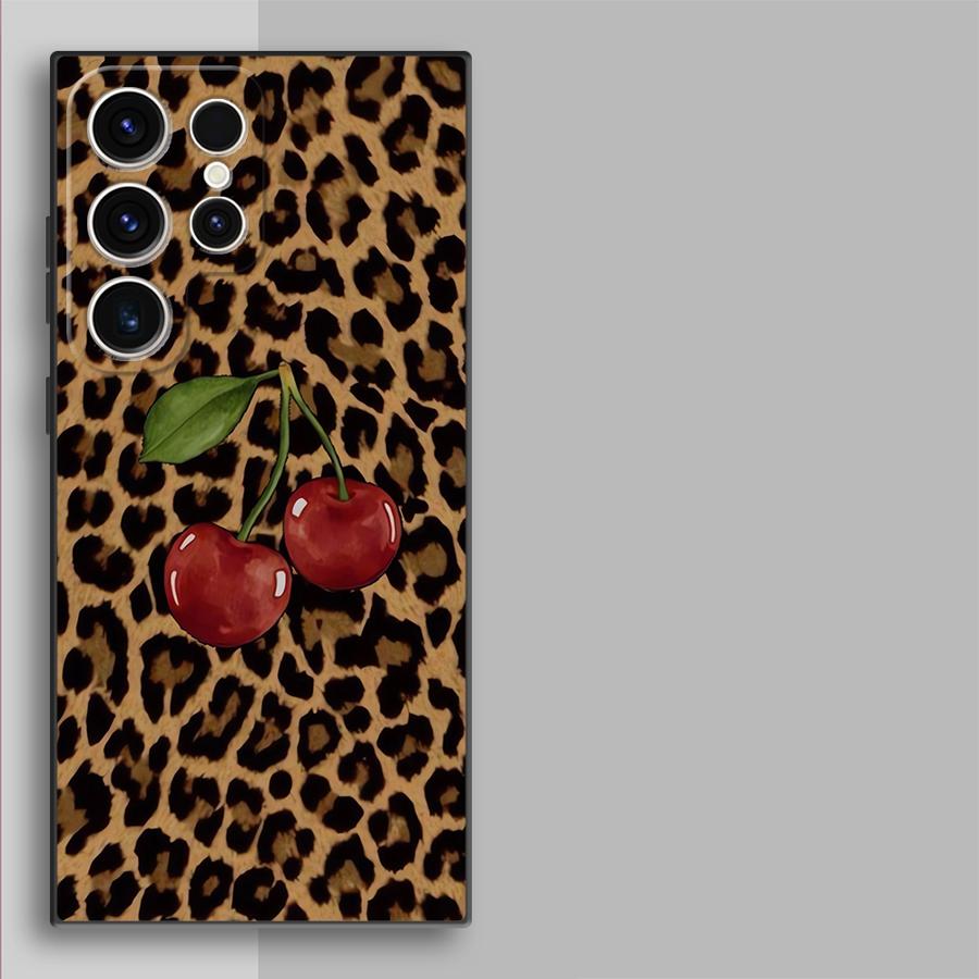 Leopard Cherry Funda Phone Cov - Phone Cases Galaxy S25 评论和价格
