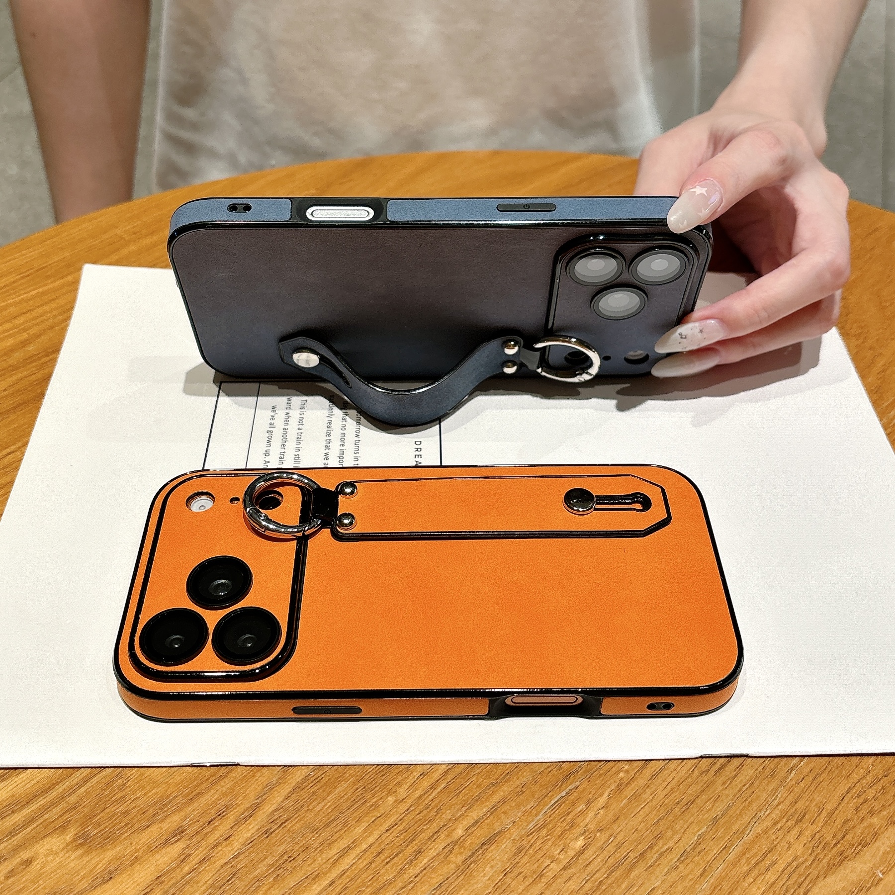 Suede Leather Wrist Strap Hold - Phone Cases Iphone 15 评论和价格