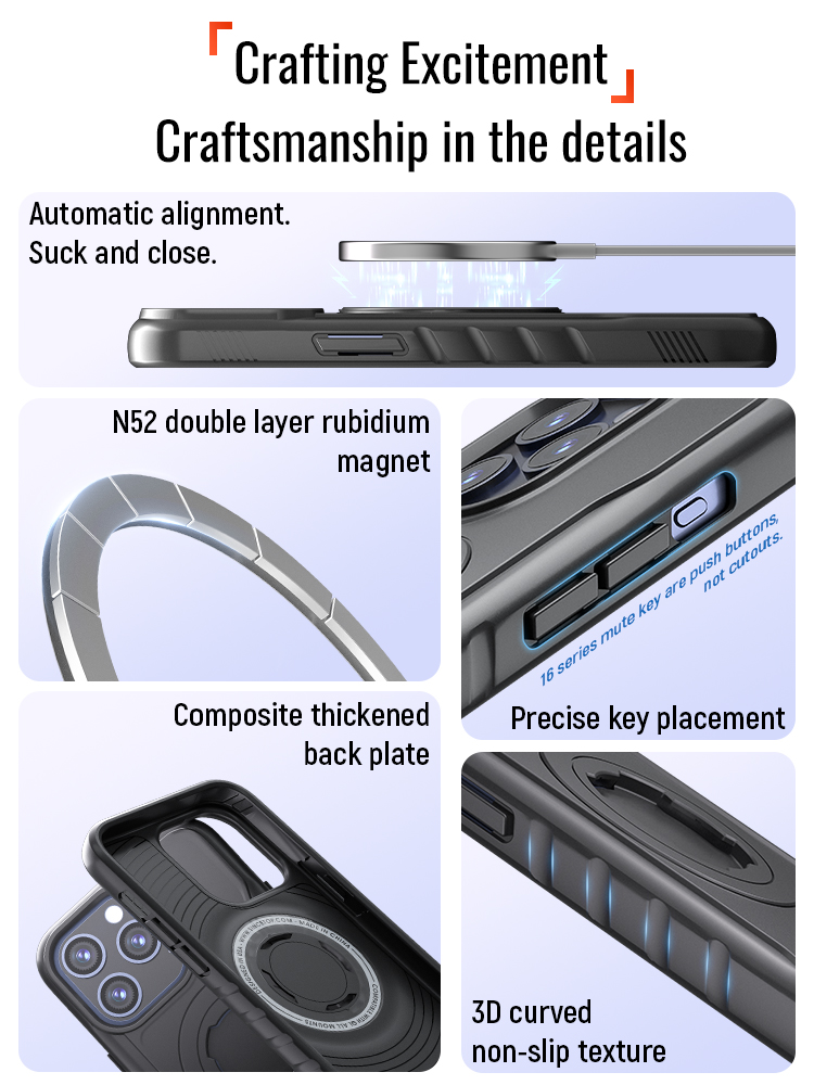 Magnetic Shockproof Case for i - Phone Cases Quad Lock 评论和价格