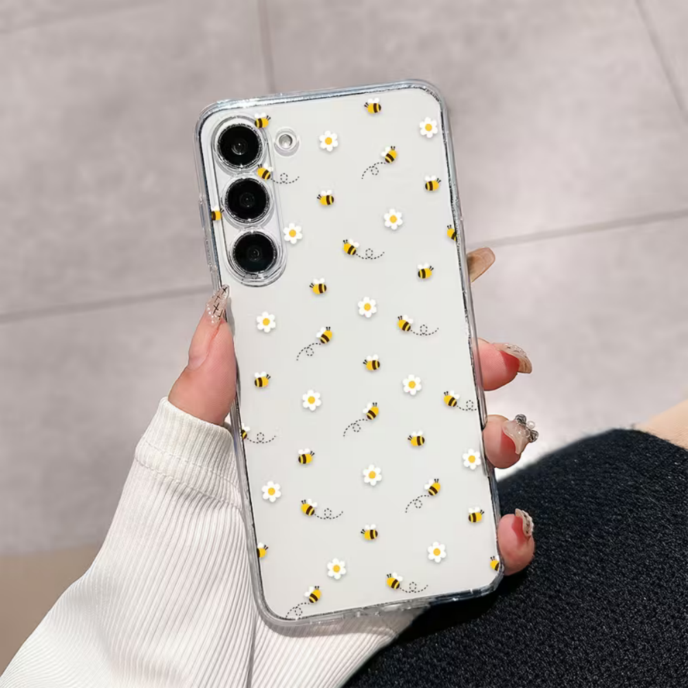 Bee White Flower Phone Case Fo - Phone Cases Galaxy S25 评论和价格