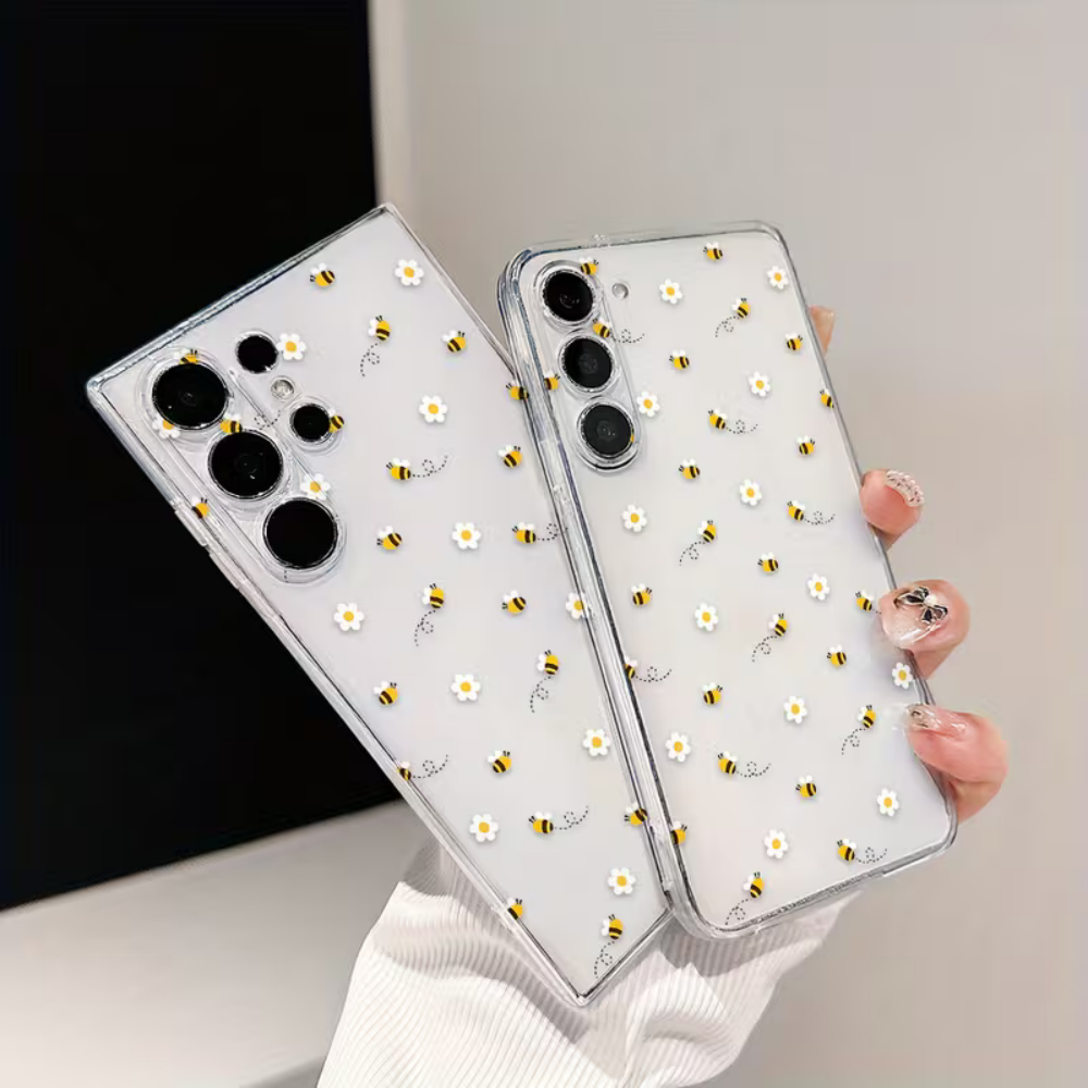 Bee White Flower Phone Case Fo - Phone Cases Galaxy S25 评论和价格