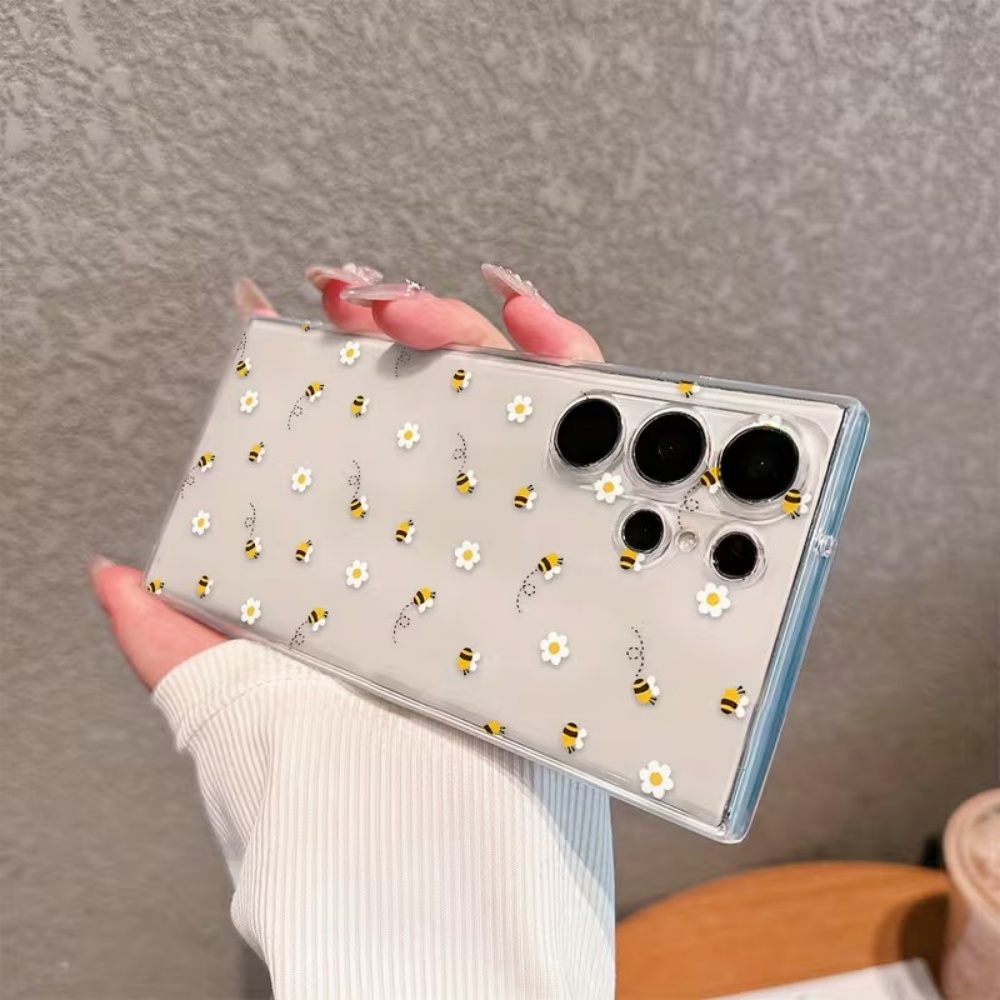 Bee White Flower Phone Case Fo - Phone Cases Galaxy S25 评论和价格
