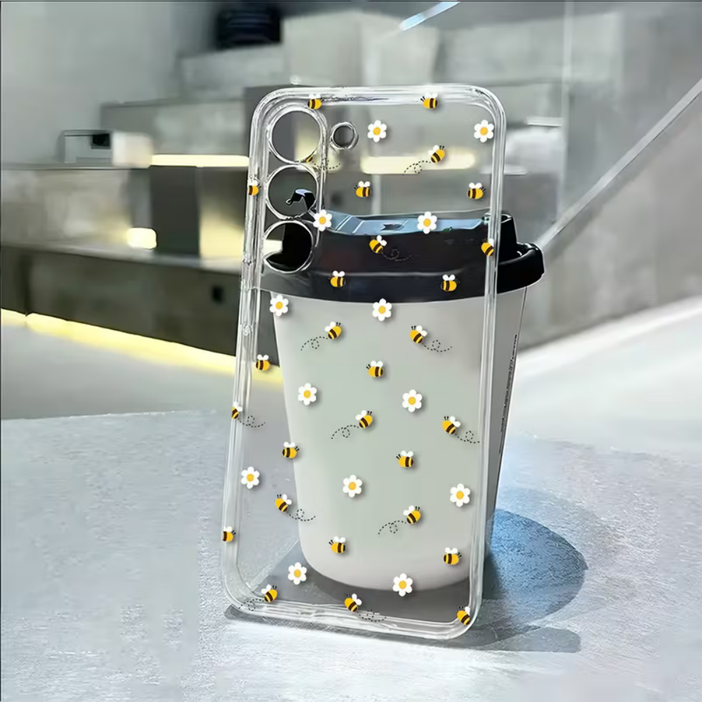 Bee White Flower Phone Case Fo - Phone Cases Galaxy S25 评论和价格
