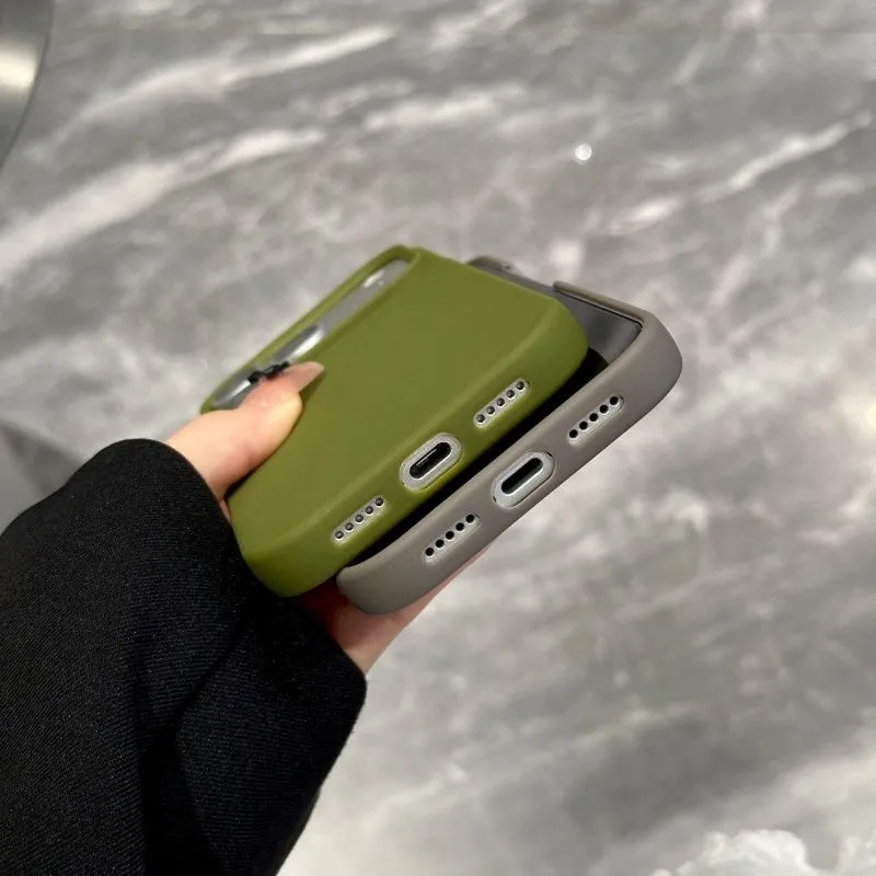 New Matte Solid Color Half Wra - Phone Cases Rugged 评论和价格