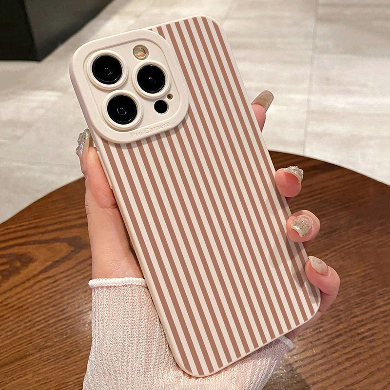 Pink Striped Painted Anti-Drop - Phone Cases Iphone 15 评论和价格