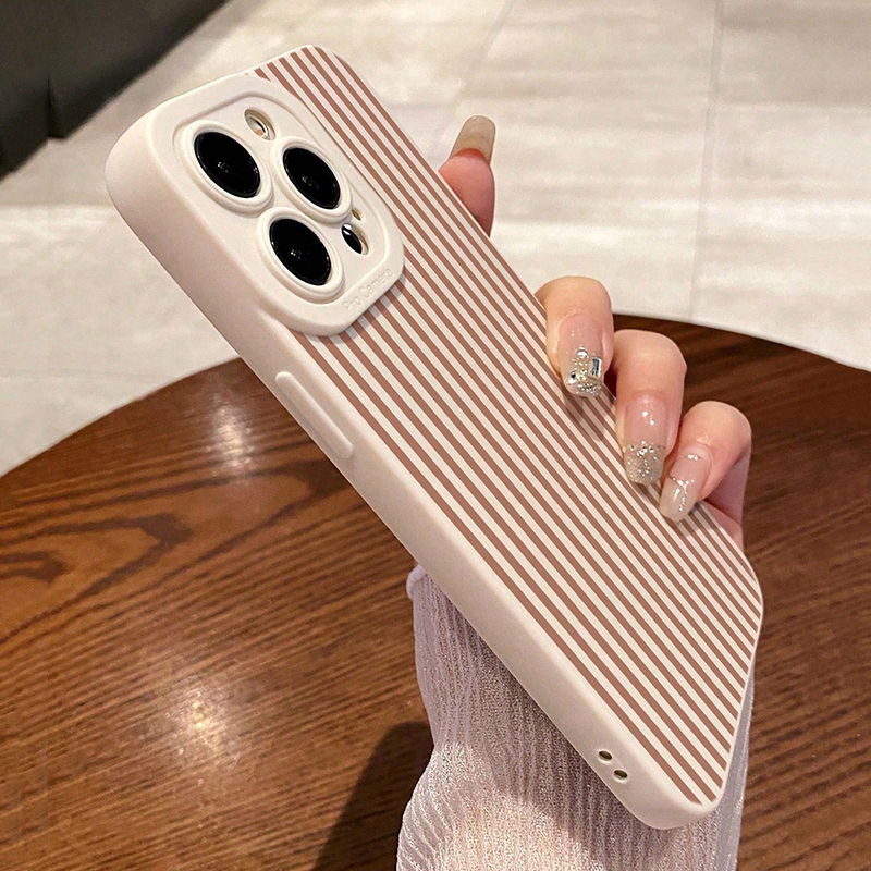 Pink Striped Painted Anti-Drop - Phone Cases Iphone 15 评论和价格
