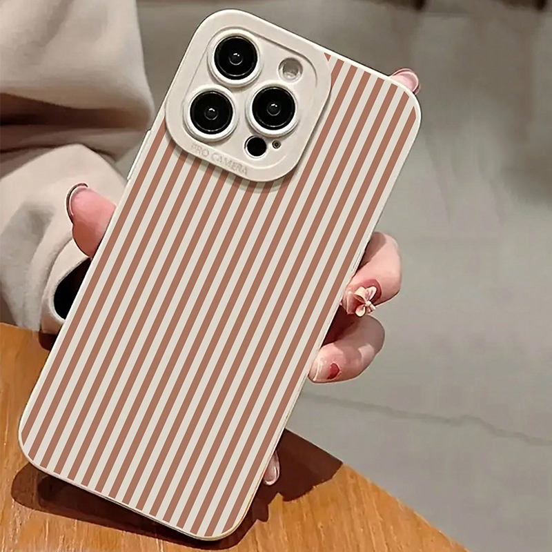 Pink Striped Painted Anti-Drop - Phone Cases Iphone 15 评论和价格